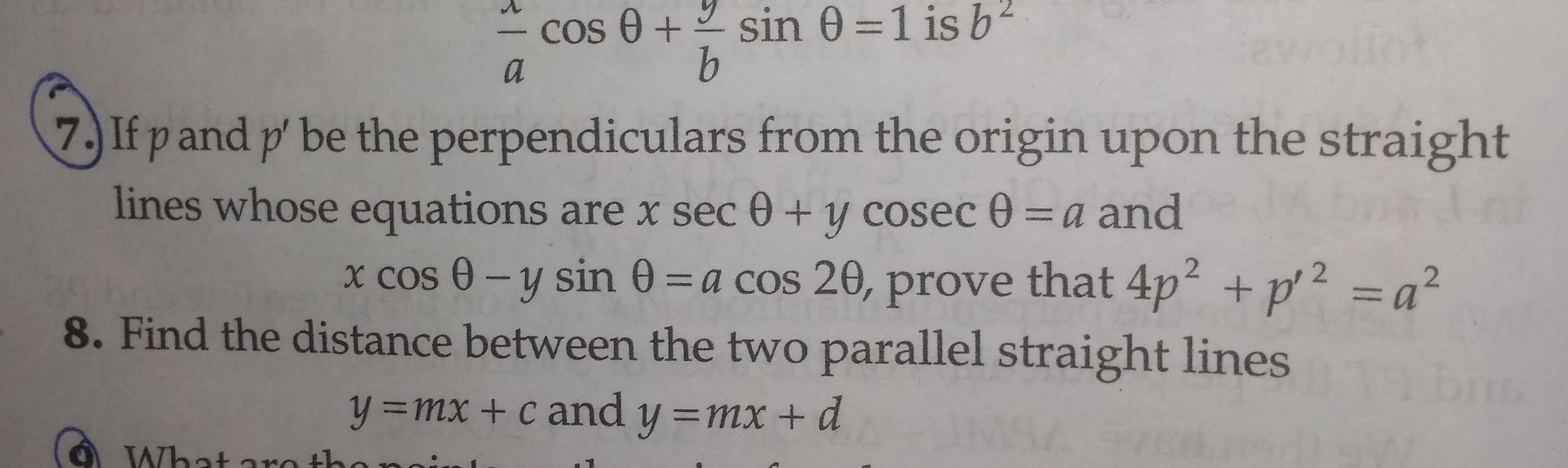 Question image for Solve the 7th problem in the above image which I